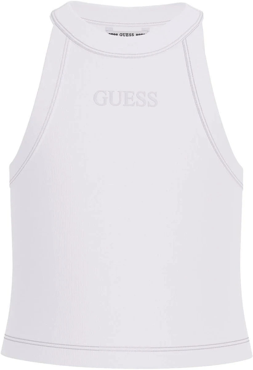 GUESS Canotta Bambina Bianca Logo Slim Fit 12 Anni